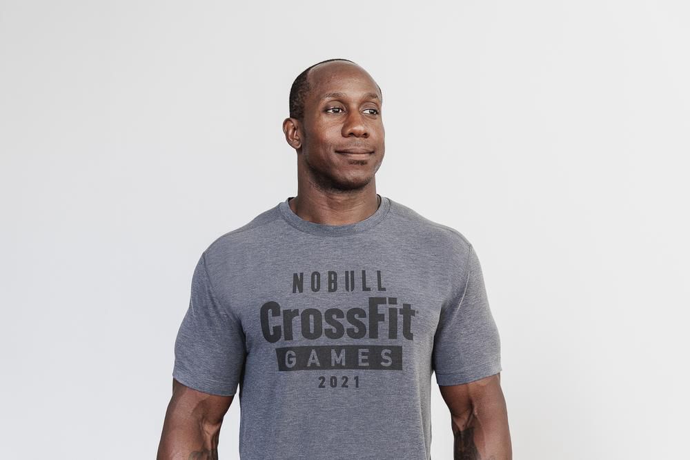 T-Shirts NOBULL Homme Grise - NOBULL Crossfit Games® 2021,France (0531-EKACJ)